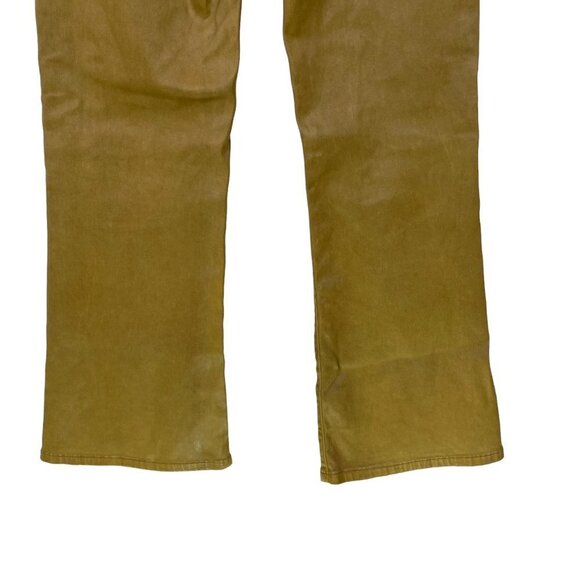Adriano Goldschmied Size 26 The Quinne Crop High Rise Kick‎ Flare Jeans  Mustard - Picture 6 of 9